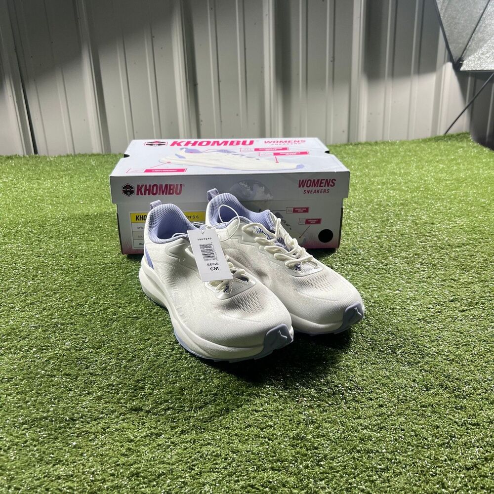 Khombu Women's Patan Sneakers Size 6 Beige Memory Foam Lightweight NIB